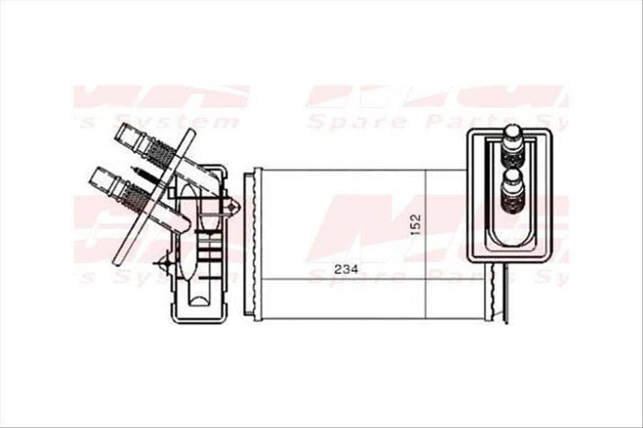 KALORIFER RADYATORU MEKANİK ( RENAULT : KANGOO 98--09 ) 234×152×42