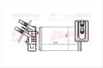 KALORIFER RADYATORU MEKANİK ( RENAULT : KANGOO 98--09 ) 234×152×42