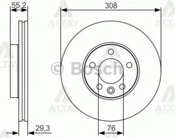 FREN DİSKİ TRANSPORTER T5-T6 04-15 ÖN 308MM