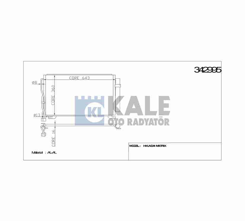 RADYATÖR KLİMA MATRIX 06-11 DİZEL