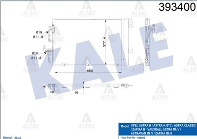 RADYATÖR KLİMA ASTRA H 04-10 1.4-1.6