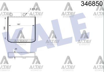RADYATÖR KALORİFER LINEA 07=> / EGEA 15=> / NEMO 07=> / DOBLO 10=> / FIORINO 07=> / BIPPER 08=> / CORSA D 06-14 / PUNTO EVO 09-12 / COMBO D 12=>  / PUNTO 12=> BRAZING