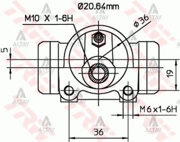 FREN SİLİNDİRİ ALBEA 07=> / PALIO 96-05 DÖKÜM 20,64mm ARKA SOL-SAĞ