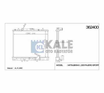 RADYATÖR SU L-200 01-06 PAJERO SPORT M-T BRAZING