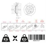 FREN DISK ARKA DUZ 300-5-(MERCEDES : VITO W447 111 CDI 2014>    )