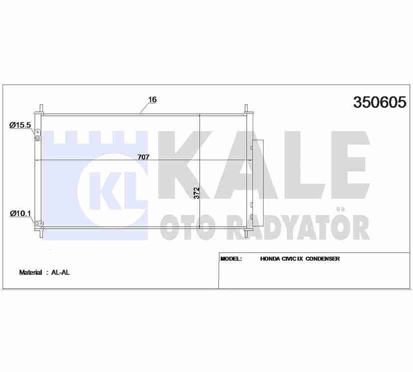 RADYATÖR KLİMA CIVIC 12-16 FB7 HB. / 1.4 - 1.6 - 1.8