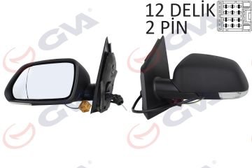 DIŞ DİKİZ AYNASI SOL POLO 05> MEKANİK+SİNYALLİ+ASFERİK VM-377AL