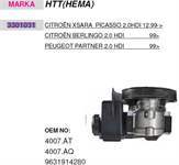 DIREKSIYON POMPASI HIDROLIK PARTNER-BERLINGO-XSARA 2.0 HDI/DW10 99-> 125MM
