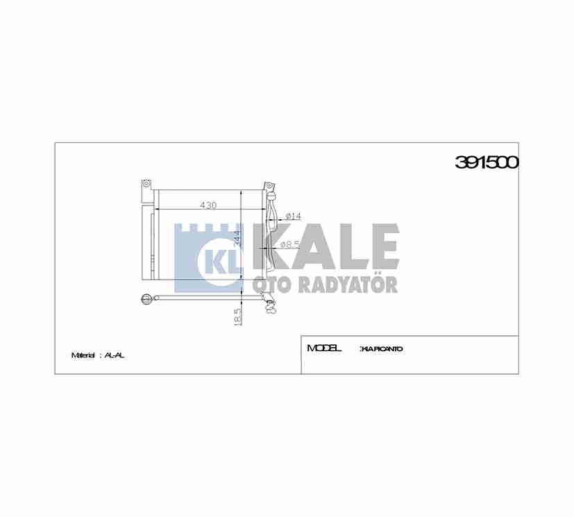 RADYATÖR KLİMA PICANTO 04=> 437x348x18