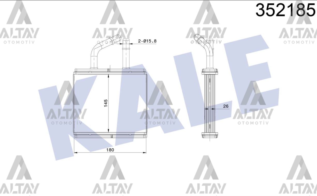 RADYATÖR KALORİFER 323 90-96 / 323 95-98 / (145x180x26) BRAZING