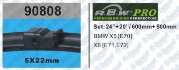 SILECEK SUPURGESI 600MM+500MM MUZ TIP APARATLI BMW X5 E70 07-11 X6 E71 E72 08-12   ####