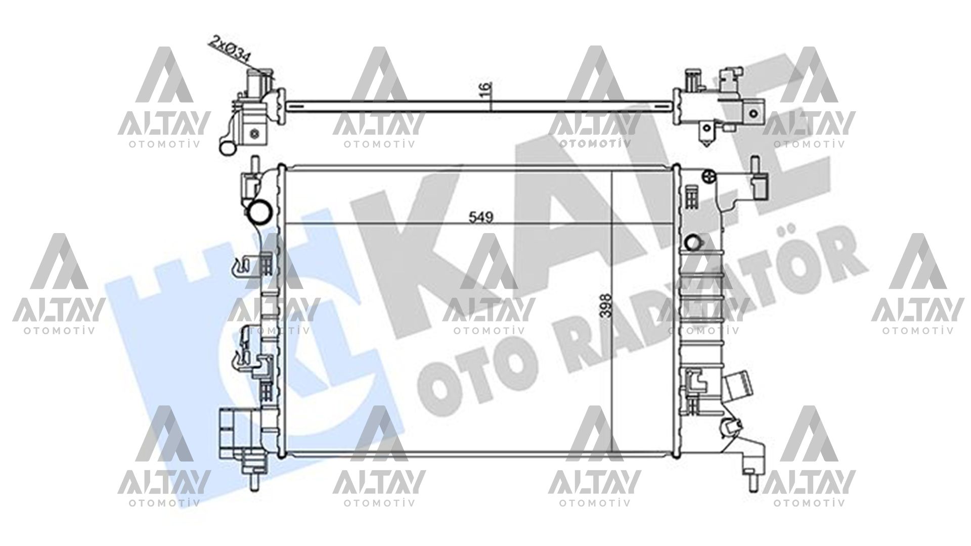 RADYATÖR SU AVEO 11-14 / 1.2 16V-1.6 16V M-T BRAZING