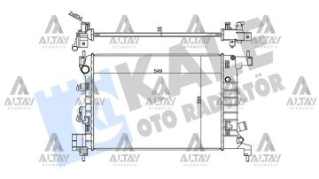 RADYATÖR SU AVEO 11-14 / 1.2 16V-1.6 16V M-T BRAZING