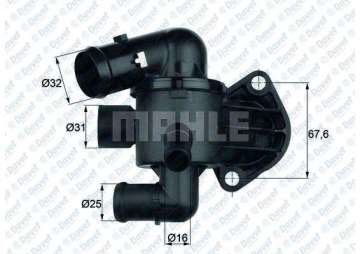 TERMOSTAT (87°-102° ) GOLF VI JETTA PASSAT TIGUAN ALTEA LEON OCTAVIA SUPERB YETI 2.0TDI CBAA CBAB CFFA CDMA CBBB