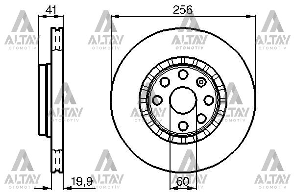FREN DİSKİ VECTRA A    88-95 / ASTRA F 91-98 / CORSA B 93-00 / ÖN HAVALI 256-4