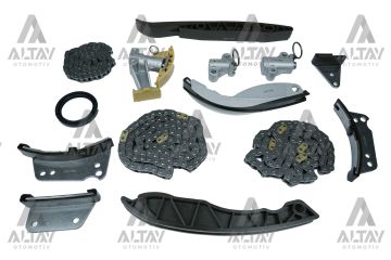 EKSANTRİK ZİNCİR SETİ STAREX 02-08 / H-1 08-11 / SORENTO 03-11 / H-100 KAMYONET 10=> 140HP 2.5CRDI (14 PARÇA)