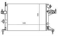 SU RADYATORU MEKANİK ( OPEL : CORSA C COMBO C 1.4 16 01-- ) 545×359×23