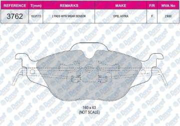 FREN BALATASI ON WVA 23063 OPEL ASTRA G 1.6