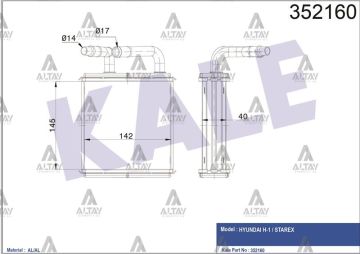 RADYATÖR KALORİFER H-1 STAREX ARKA BRAZING