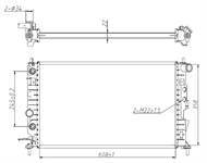 SU RADYATORU BRAZING KLİMALI ( OPEL : VECTRA B 1.6 1.8 2.0 96-02 OTOMATIK VITES) 608×358×22