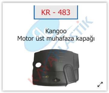 (x) MOTOR ÜST KORUMA KAPAĞI CLIO II-KNG II-DACIA LOGAN-SANDERO 1.5 DCI K9K