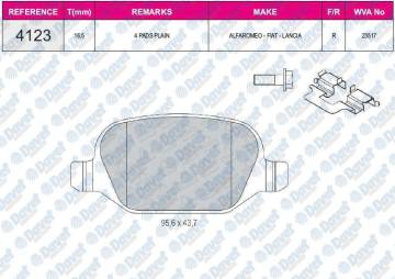 FREN BALATASI ARKA WVA 23517 FIAT LINEA 07->  ALFA ROMEO 147 156 1.6 1.9JTD 2.0