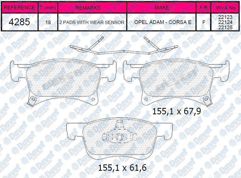 FREN BALATASI ON 15 JANT CORSA E 2015 >