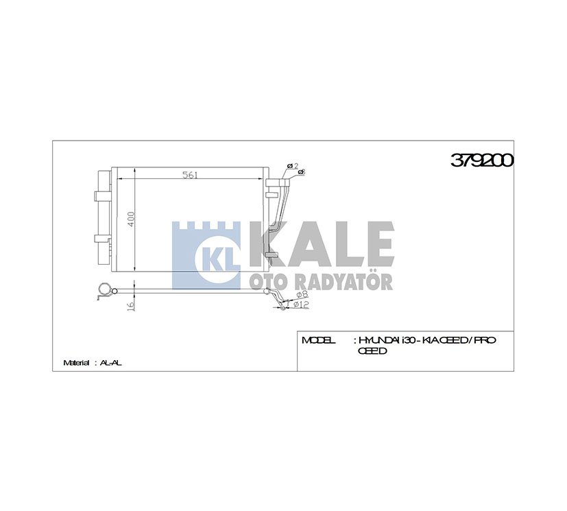 RADYATÖR KLİMA I-30 07-11 / CEED 08-11 BENZİNLİ