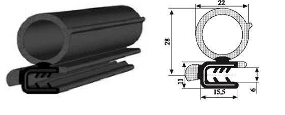 KAPI FİTİLİ (METRE) TEK TUBİNK-ETEKLİ 18 MM (50 MT)