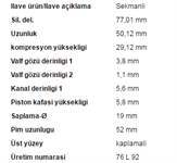 Pıston+Segman (77,01Mm 0,50) Golf V / Vı / Plus Alhamra Beetle (Touran 1,4Tsı / Fsı) Eos Jetta Iıı / Iv Passat Scırocco Sharan Tıguan 1,4Tsı (140 / 150 / 160 / 170 Ps) Blg Bmy Bwk Cava Cavb Cavc Cavd Ctha Cthd 05>>