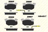 ON FREN BALATASI R9 YM R19 CLIO III EXPRESS SAXO 1,0I,1,1I,1,4I (FISLI) SAXO P106 P306 P405 (HAVA SOGUTMASIZ ONDISK ICIN)