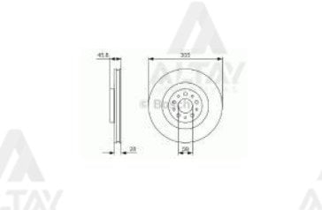 FREN DİSKİ DOBLO 10=> / COMBO D 12=> / ÖN HAVALI 305-5