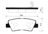 Balata Fren Arka-(Hyundaı: Accent-Blue 2012>2015 / Kıa: Rıo 2009>2014 / İ20 14>/ İ10 13>/ İ30 12>/ İ40/ Tucson 09-10/ Elantra 1.6 11>/ Sonata 2.4 10>/ Kıa: Rıo 11>/ Cerato 13>/ Soul 1.6 06>/ Optıma 12> 1.7 Crdı / Ssangyong