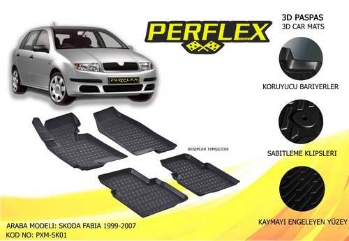 PASPAS 3D HAVUZLU X-MAT FABIA 1999-2007