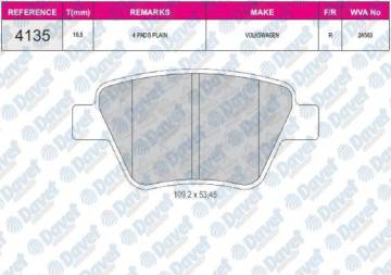 ARKA FREN BALATASI LEON CADDY OCTAVIA 1.4TSI / 1.6 / 1.8TSI / 1.9TDI / 2.0 09 / 04>