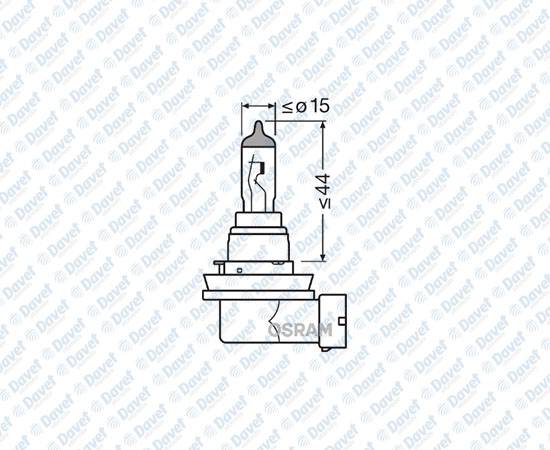 12V STANDART H8 AMPUL 35W