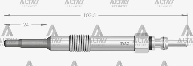 KIZDIRMA BUJİSİ (ISITMA) MAREA / DOBLO 1.9 JTD / OPEL VECTRA / ASTRA 1.9 JTD 11V.