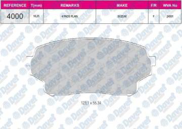 FREN BALATASI ON WVA24301 GRAND VITARA 05-07