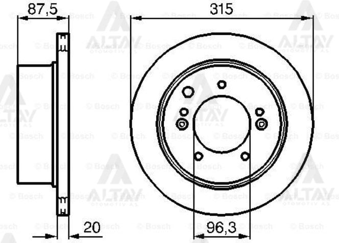 FREN DİSKİ SORENTO 02-06 / ARKA 315-5