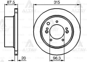 FREN DİSKİ SORENTO 02-06 / ARKA 315-5