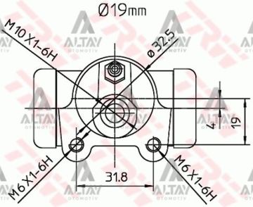 FREN SİLİNDİRİ LAGUNA I 93-01 2.0 DÖKÜM 19,05mm ARKA SOL-SAĞ