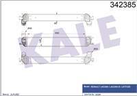 TURBO RADYATORU İNTERCOOLER BRAZING (RENAULT: LAGUNA III 1.5/2.0DCI 07=> (MT)  [690×105×80]