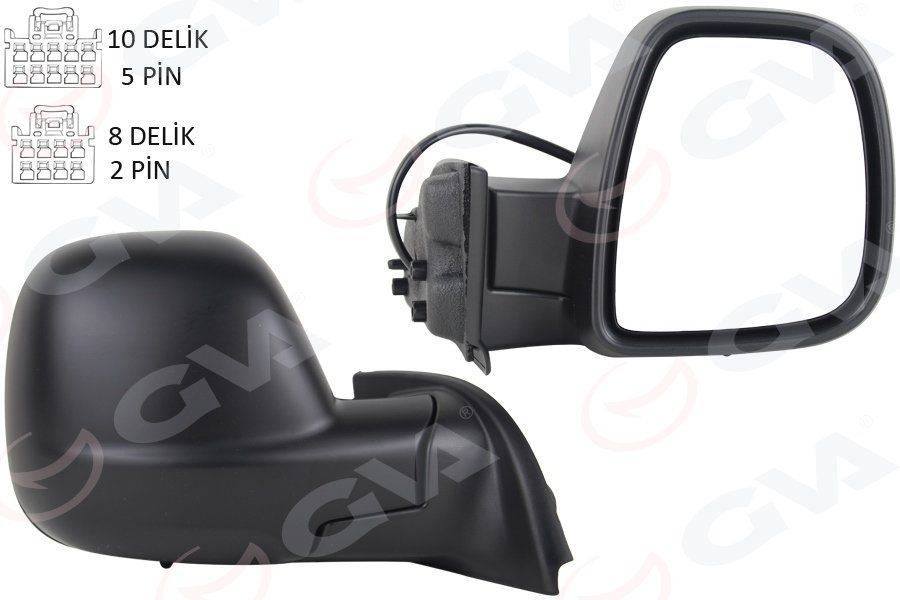 DIŞ DİKİZ AYNASI SAĞ BERLINGO-RIFTER 2019>COMBO-PROACE CITY 19> ELEKTRİKLİ+DESENLİ+REZİSTANSLI SENSÖRLÜ