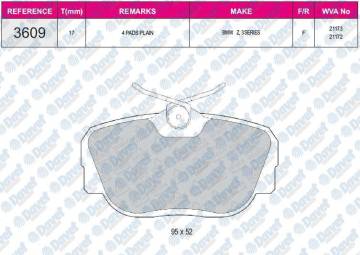 FREN BALATASI ON WVA 21173 BMW E30 82-90