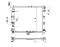 SU RADYATORUOTM.( CHEVROLET : KALOS 1.2-1.4 02>/AVEO 1.2 1.4 8V 05>) 480×418×16