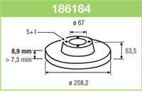FREN DISKI ARKA DUZ 258.2 MM ( MERCEDES : W124 )