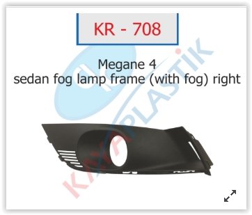 SİS FAR ÇERÇEVESİ SAĞ MGN 4 (SEDAN MODEL) (SİSLİ)