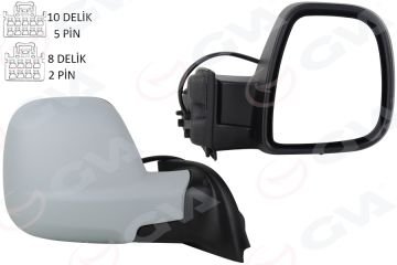 DIŞ DİKİZ AYNASI SAĞ BERLINGO-RIFTER 19>COMBO-PROACE CITY 19> ELEKTRİKLİ+ASTARLI+REZİSTANSLI SENSÖRLÜ