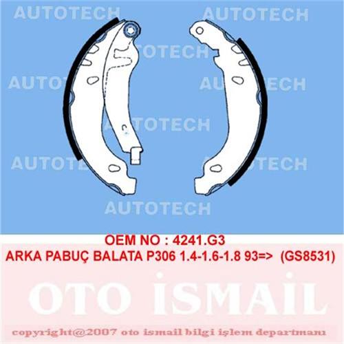 (x) ARKA PABUÇ BALATA XSARA 1.5D 1.6 1.8 D 1.9D(97-00)-ZX (91-97)-306 1.4 1.6 1.8 2.0(93-01)(180x31)