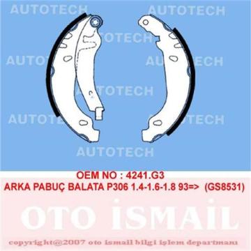 (x) ARKA PABUÇ BALATA XSARA 1.5D 1.6 1.8 D 1.9D(97-00)-ZX (91-97)-306 1.4 1.6 1.8 2.0(93-01)(180x31)